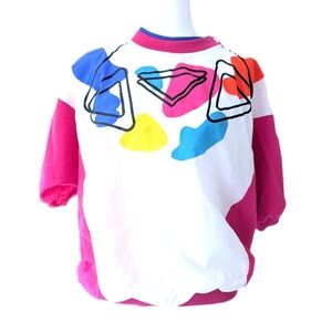 Size L 1980's Northern Spirit Women's Shortsleeved T-shirt Geometric Print